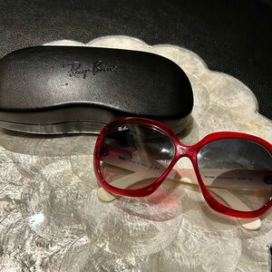 Ray-Ban Women's Sunglasses with Vibrant Red Frame